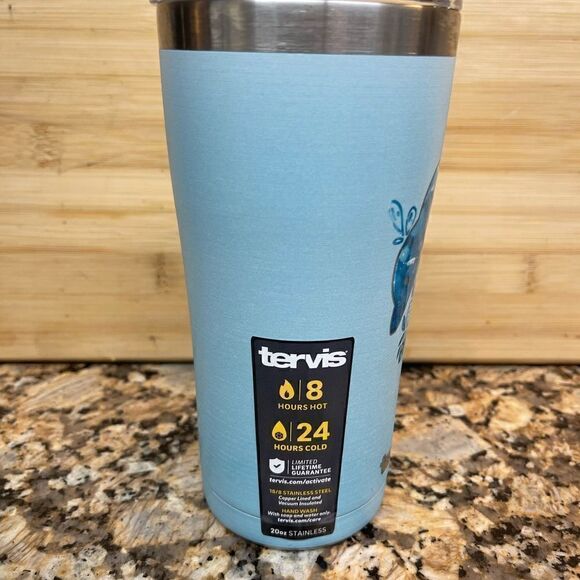 New Tervis 20oz Stainless steel “ DOLPHIN AQUA” - Picture 3 of 5
